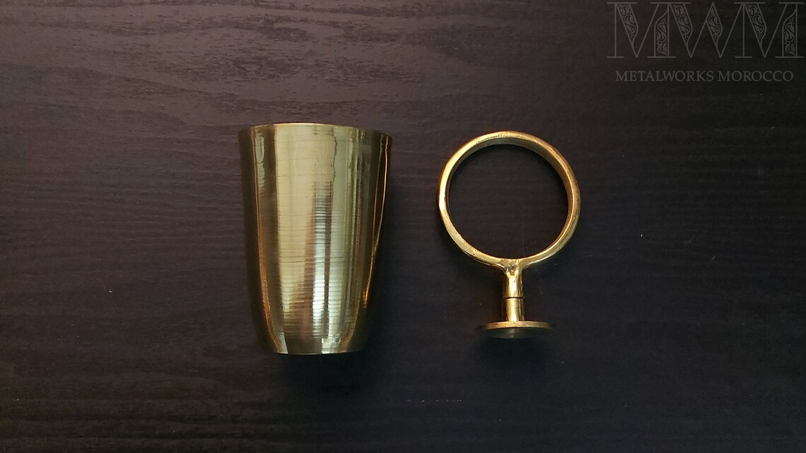 Unlacquered Brass Toothbrush Holder Wall Mount