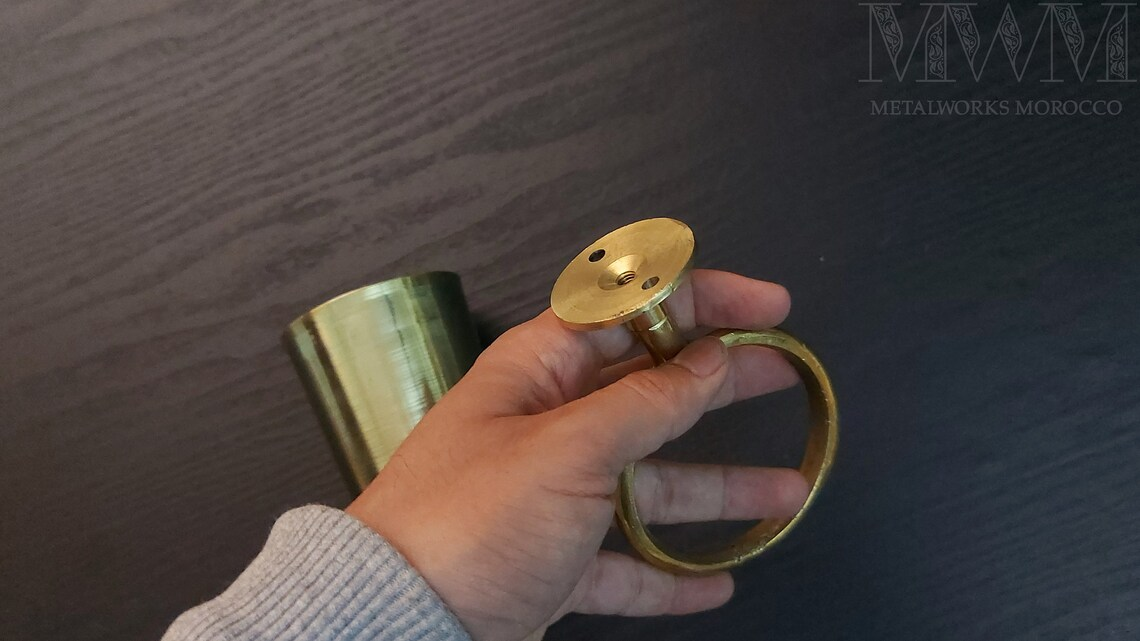 Unlacquered Brass Toothbrush Holder Wall Mount
