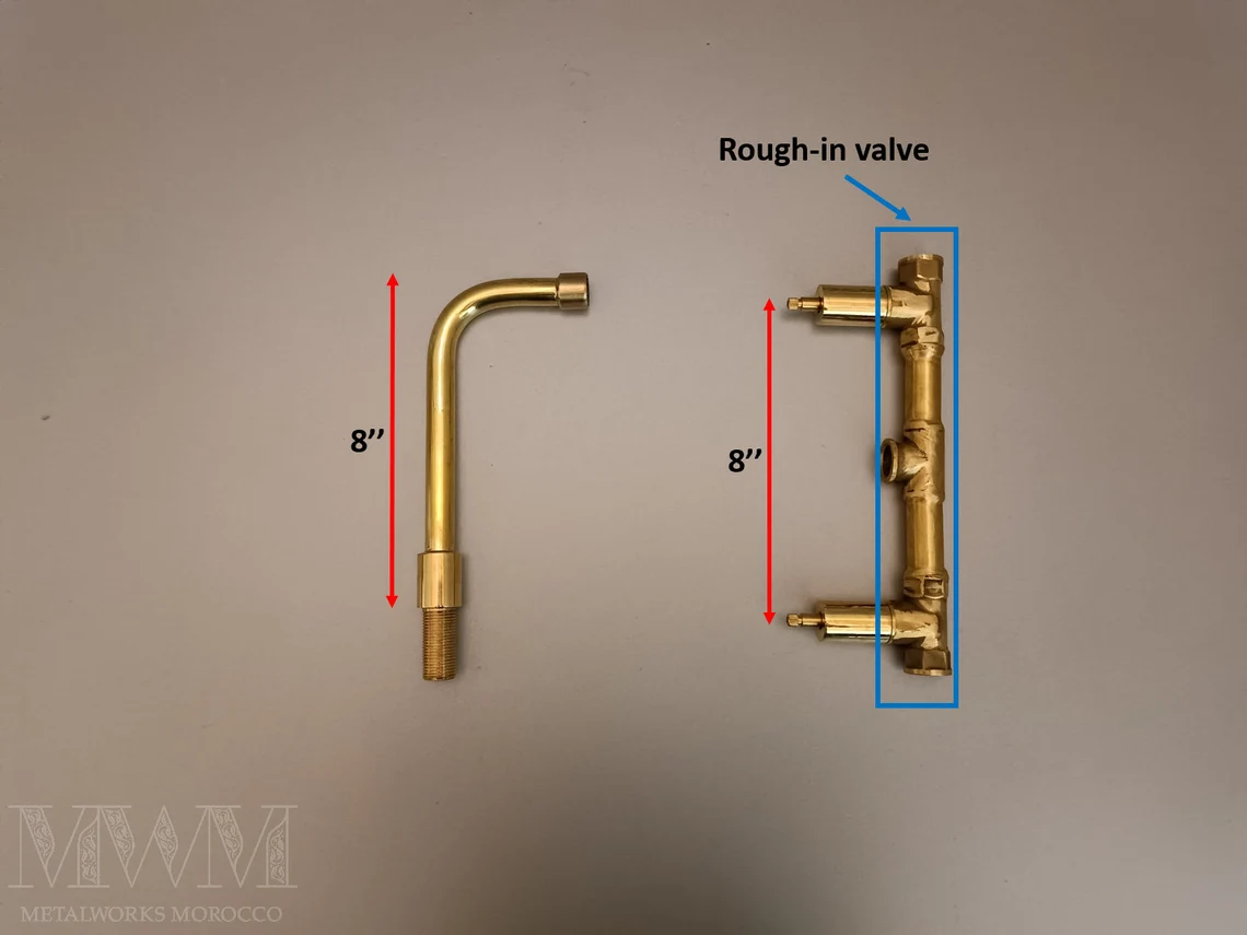 Unlacquered Brass Tub Filler Wall Mounted Bathroom Faucet