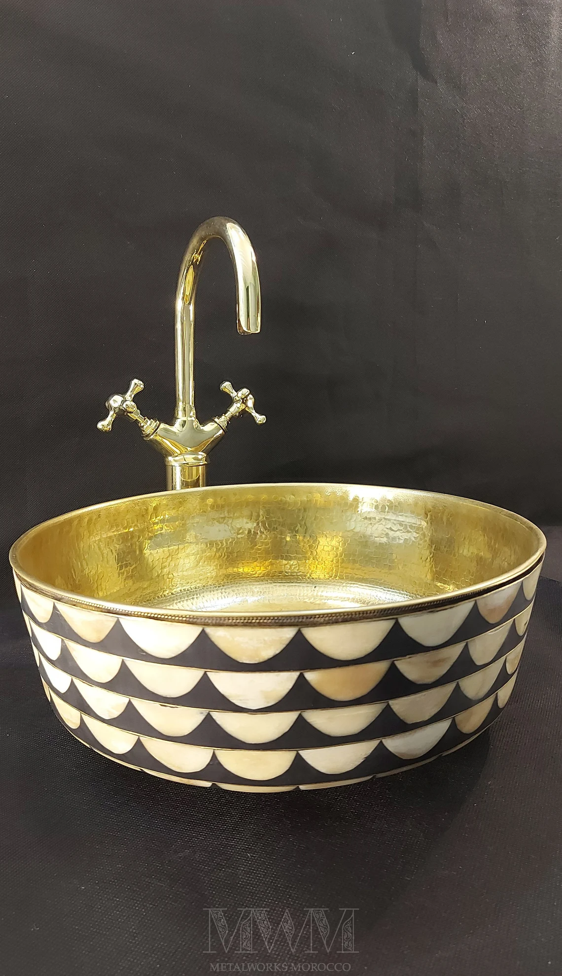 Unlacquered Brass Vessel Sink Faucet For Vanity Bathroom