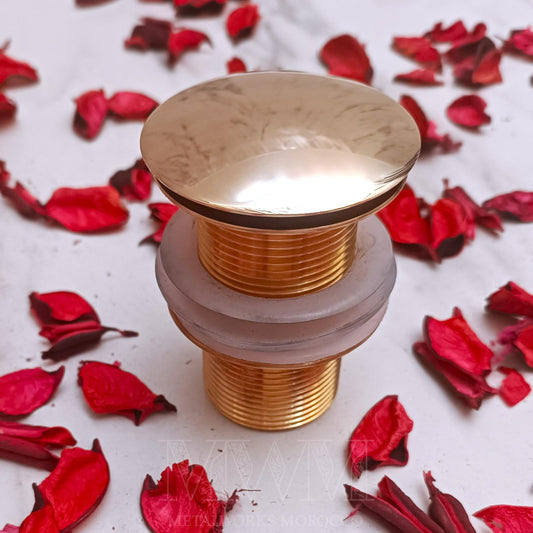 Unlacquered Brass Sink Drain - Pop Up Waste