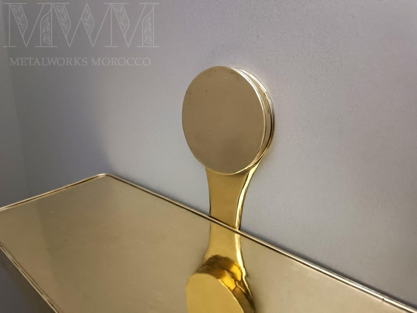 Unlacquered Brass Double Toilet Paper Holder With Shelf