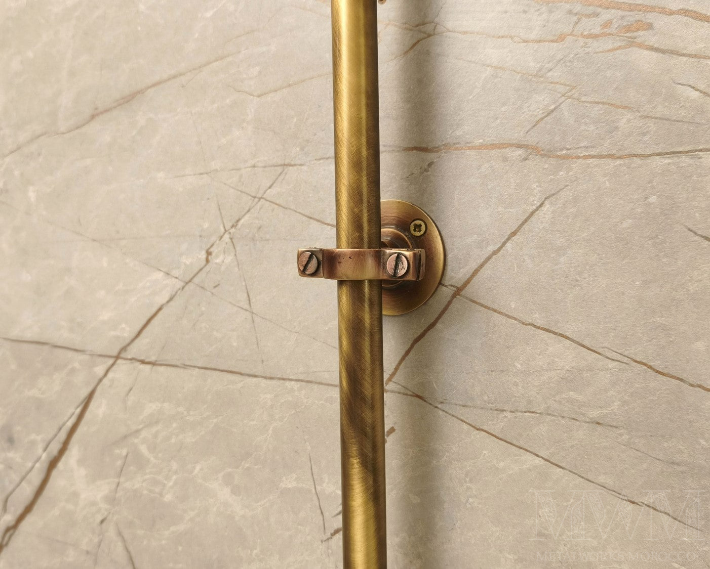 Antique Brass Exposed Pipe Shower System
