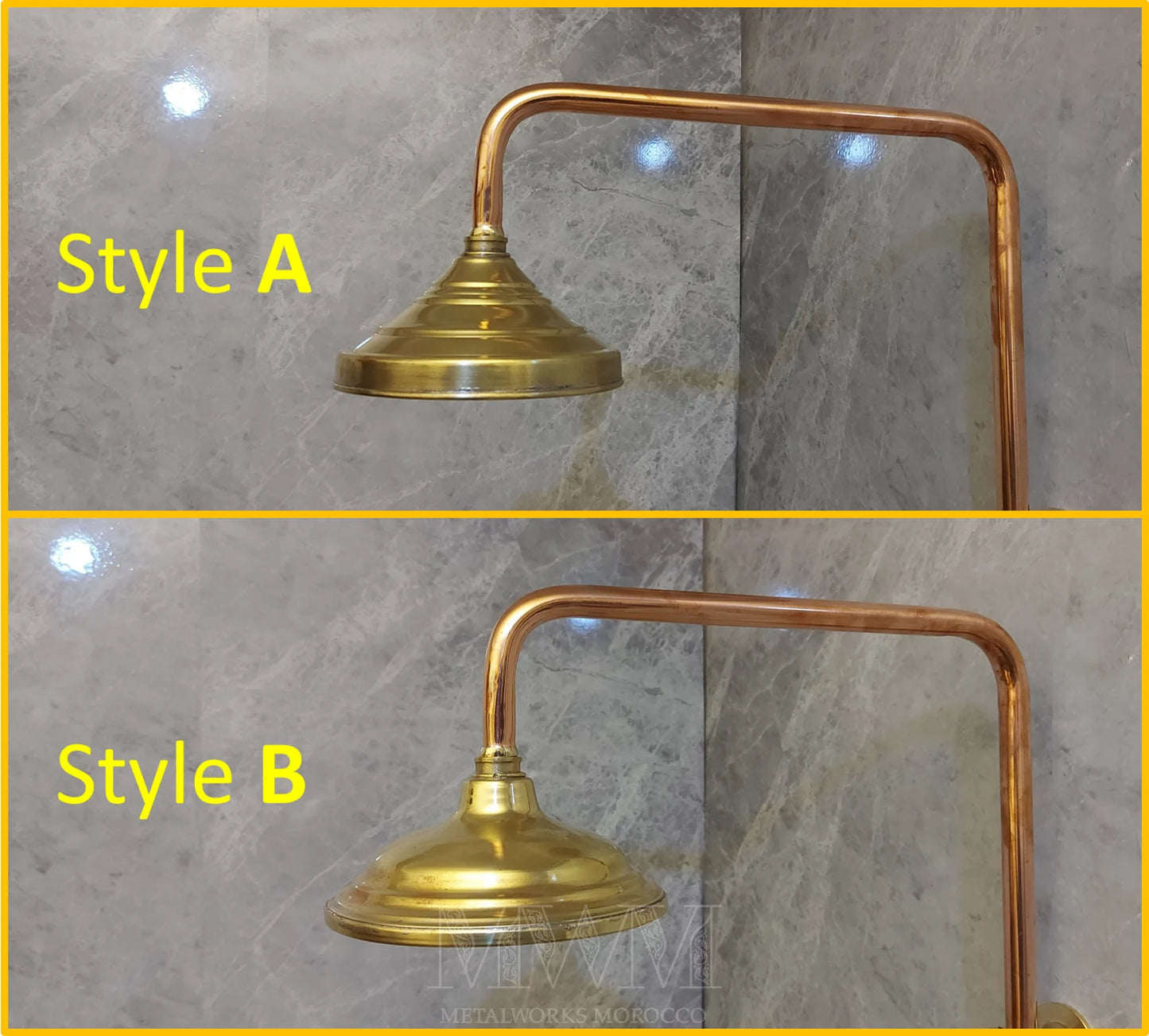Antique Brass Exposed Pipe Shower System