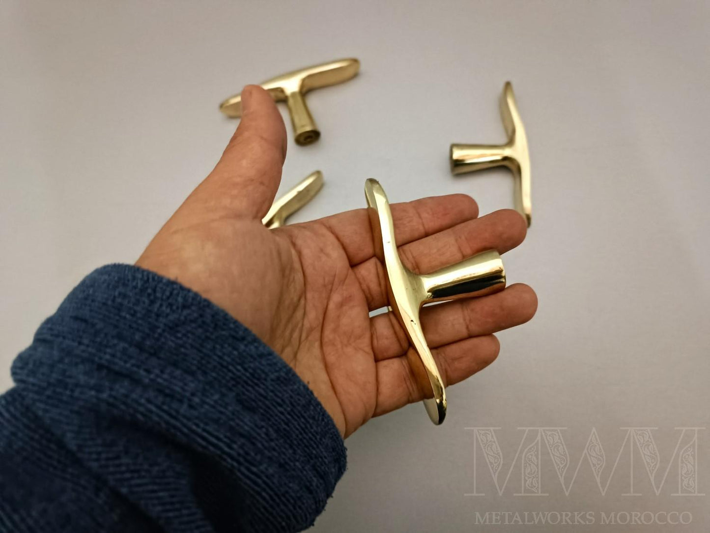Handmade Brass T Bar Handles