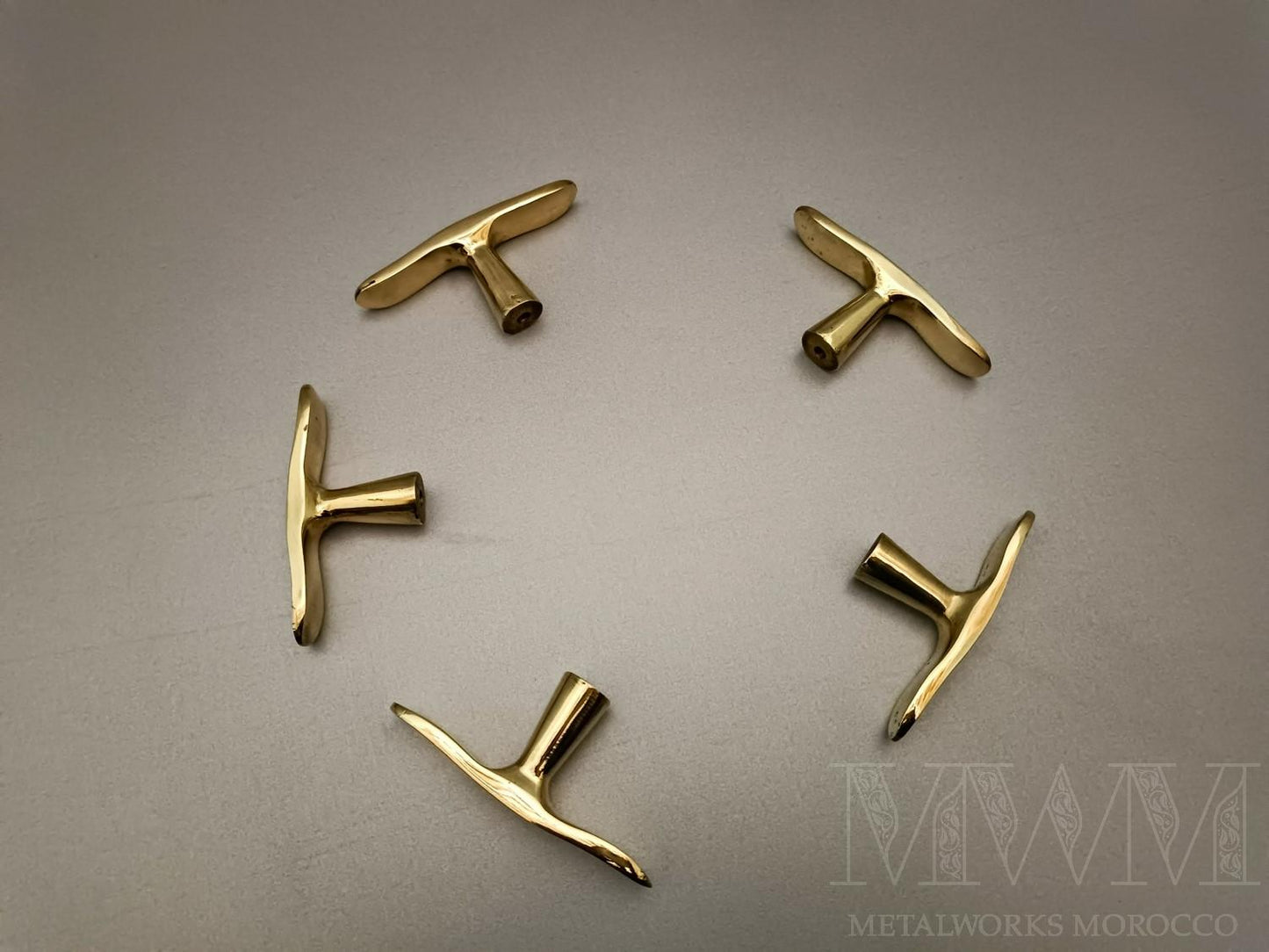 Handmade Brass T Bar Handles