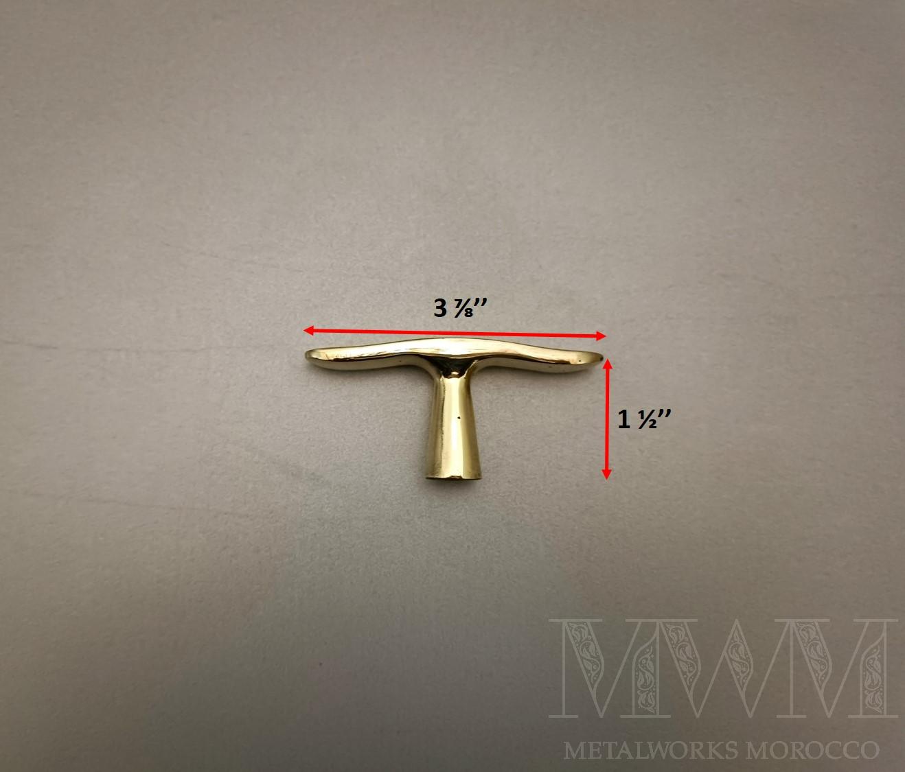 Handmade Brass T Bar Handles