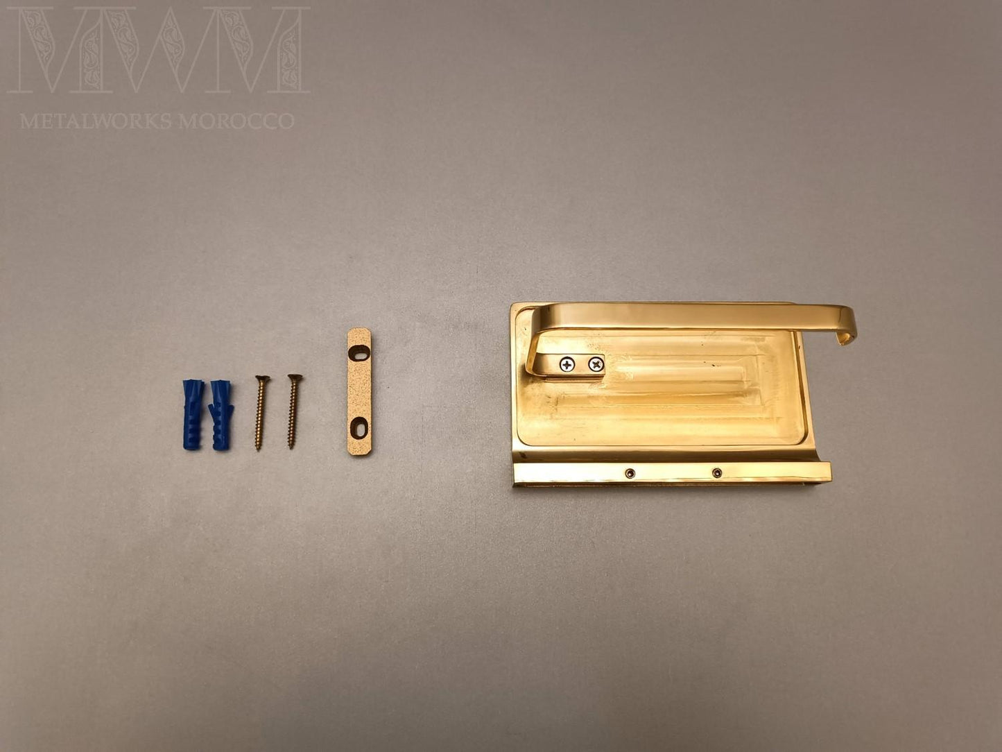 Solid Brass Toilet Paper Holder With Phone Shelf