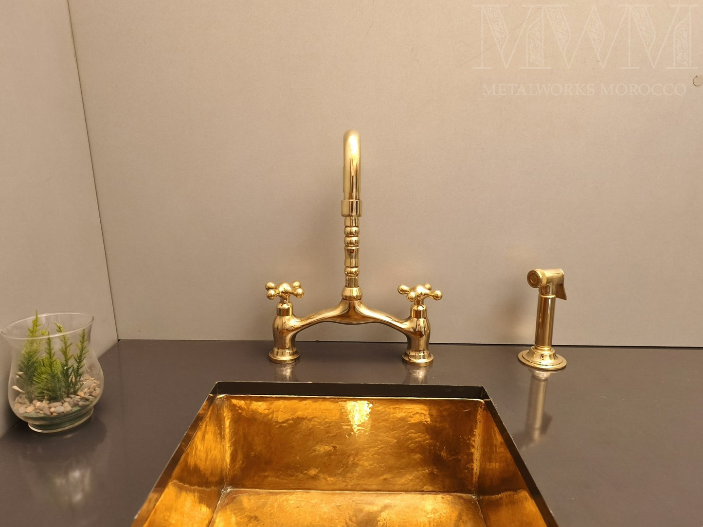 Brushed Brass Kitchen Mixer Tap