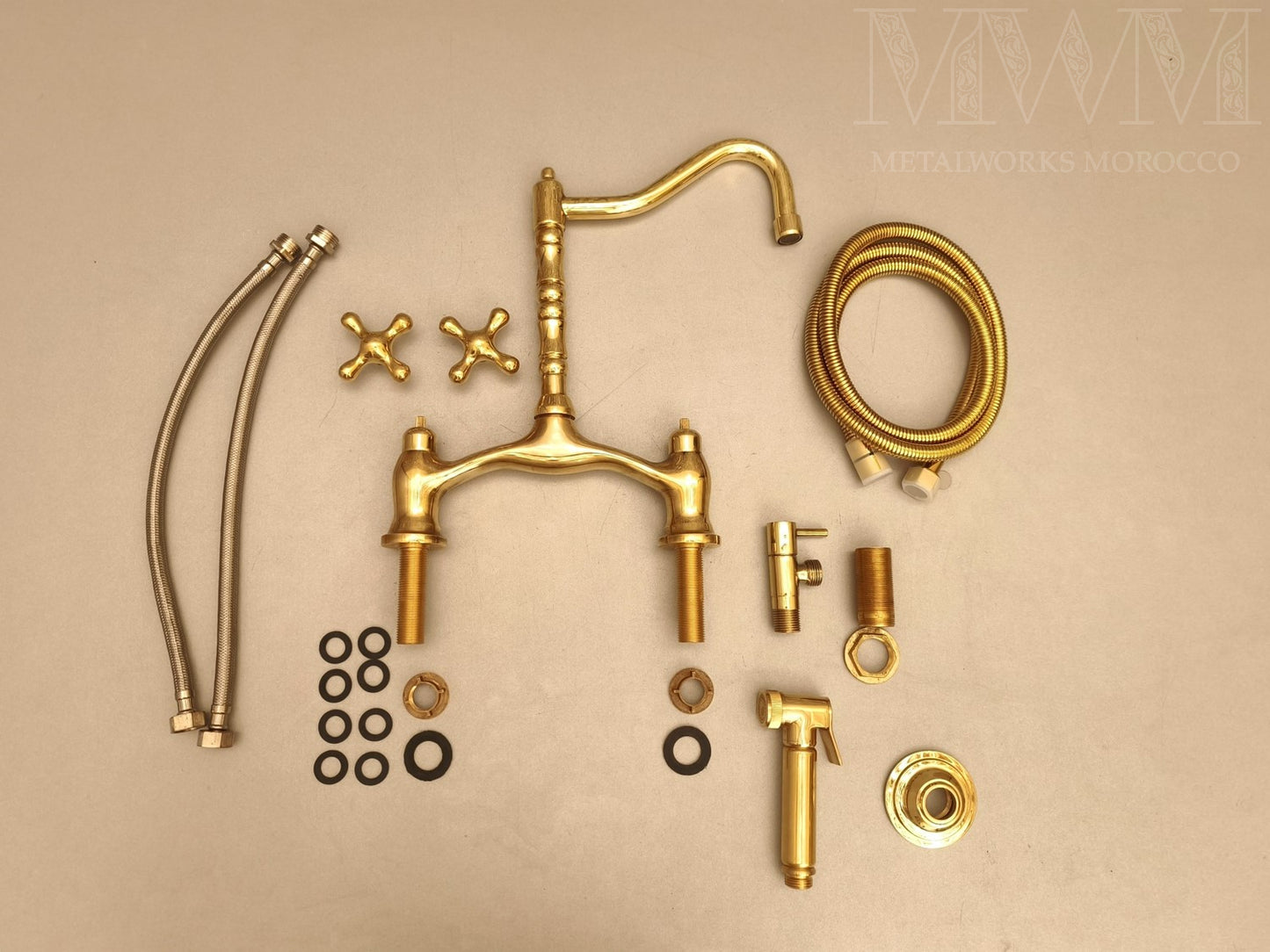 Brushed Brass Kitchen Mixer Tap