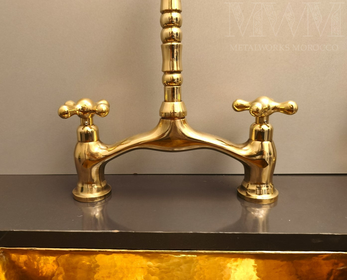 Brushed Brass Kitchen Mixer Tap