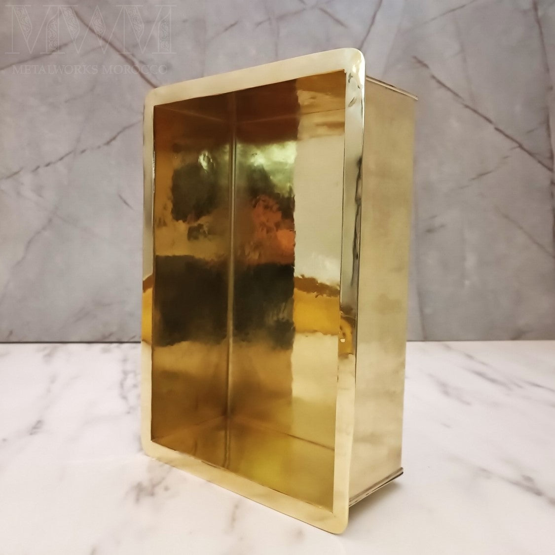 Brushed Brass Shower Niche Handmade