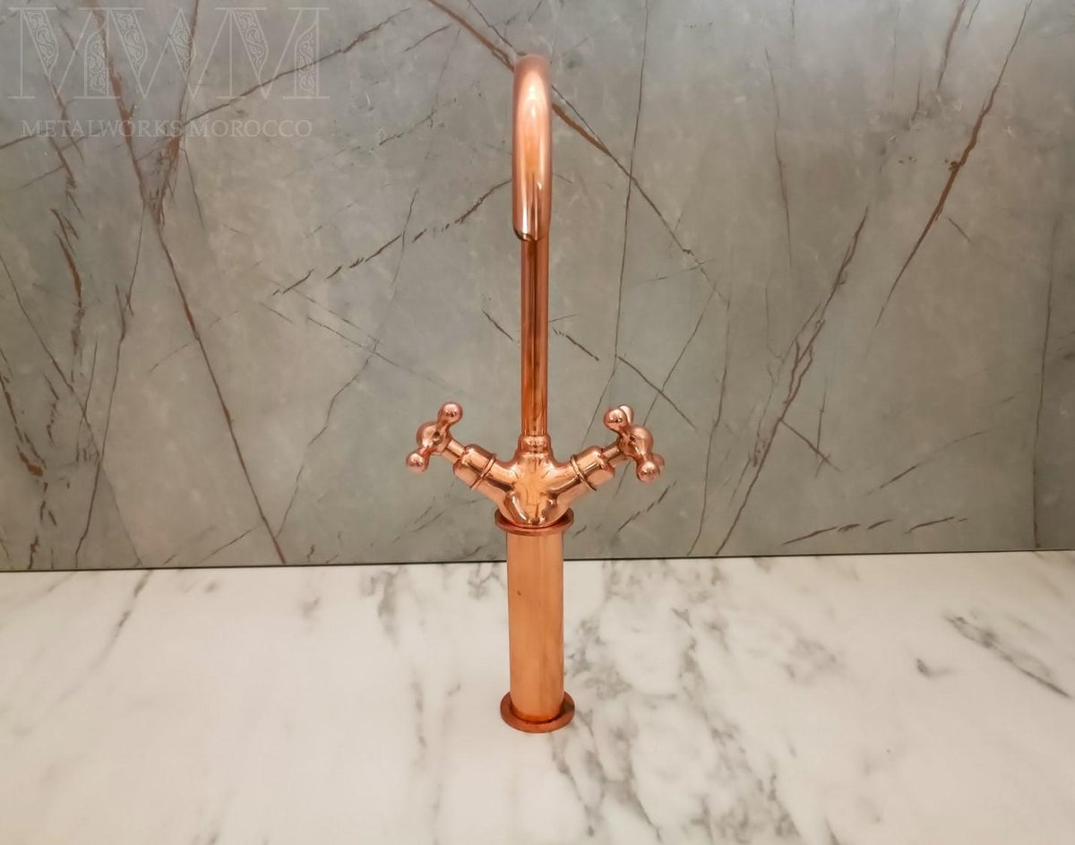 Copper Vessel Sink And Faucet Combo dimensions and size reference
