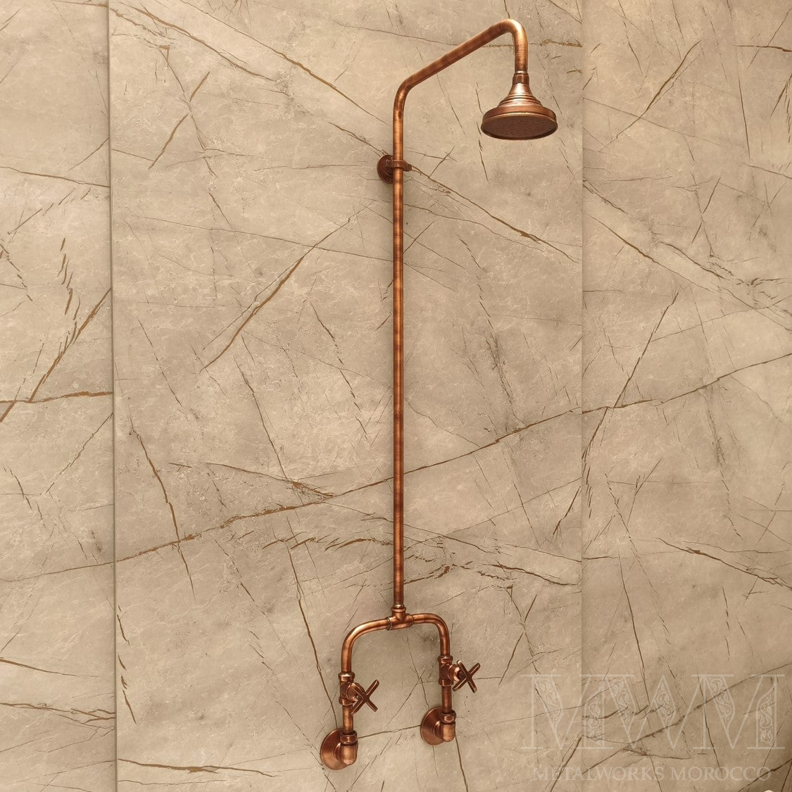 Exposed Pipe Shower System Oil Rubbed Bronze