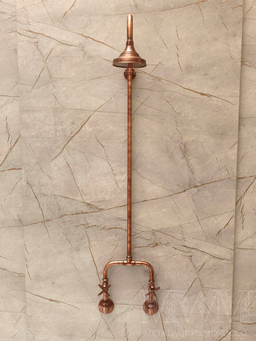 Exposed Pipe Shower System Oil Rubbed Bronze
