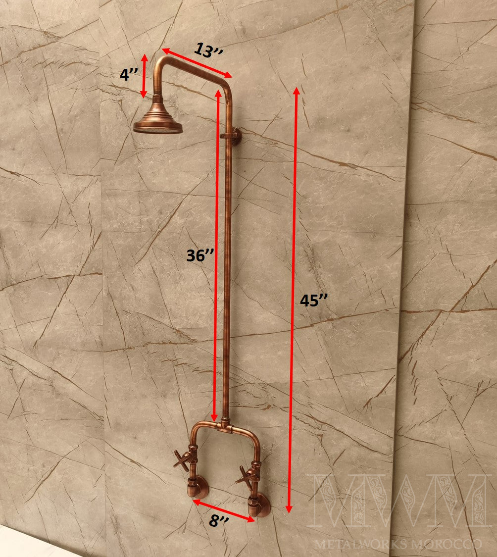 Exposed Pipe Shower System Oil Rubbed Bronze