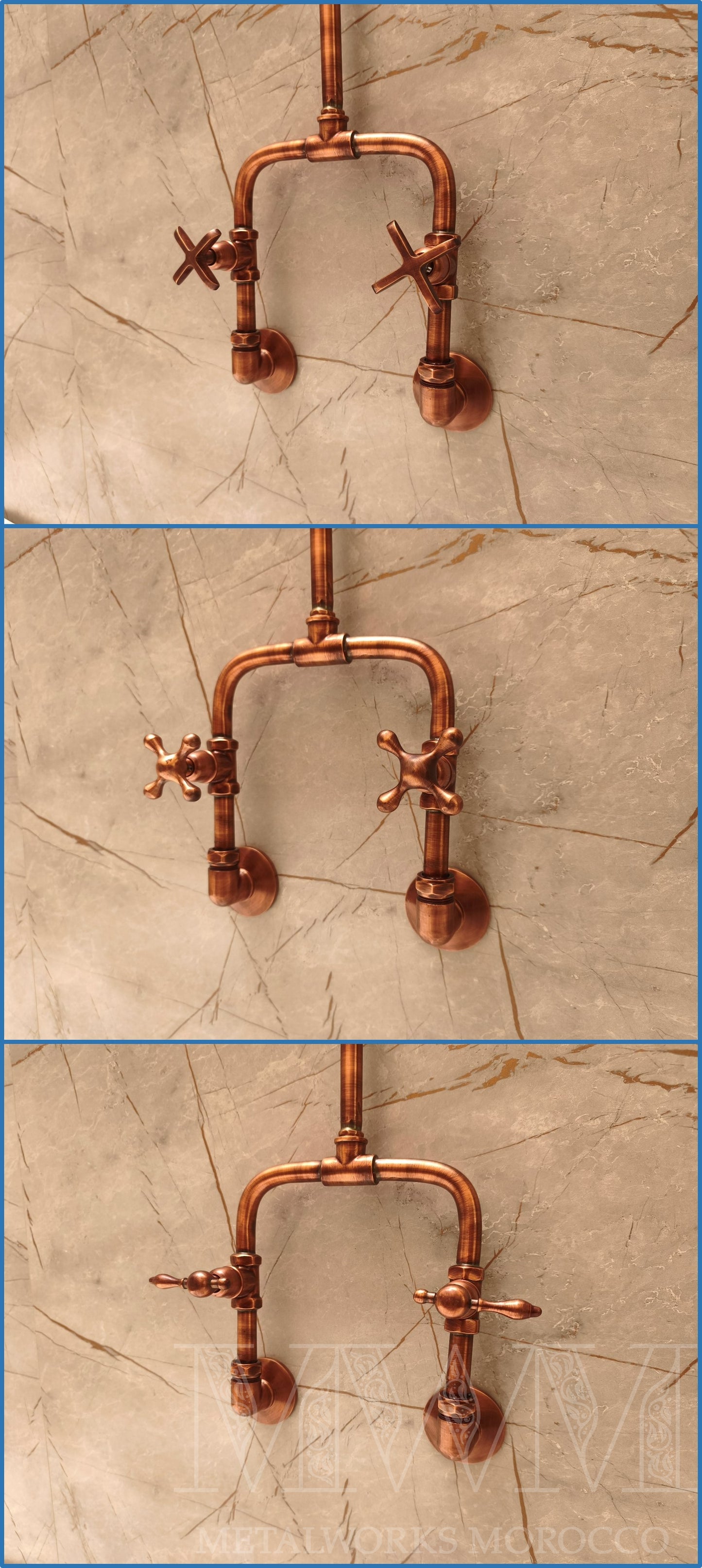 Exposed Pipe Shower System Oil Rubbed Bronze