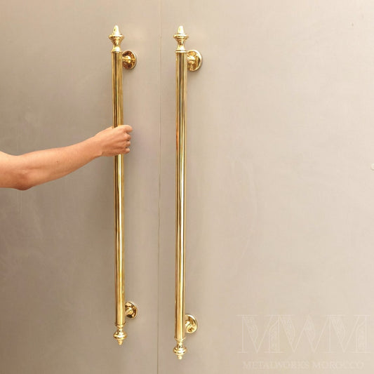 Large Solid Brass Door Pull Handles