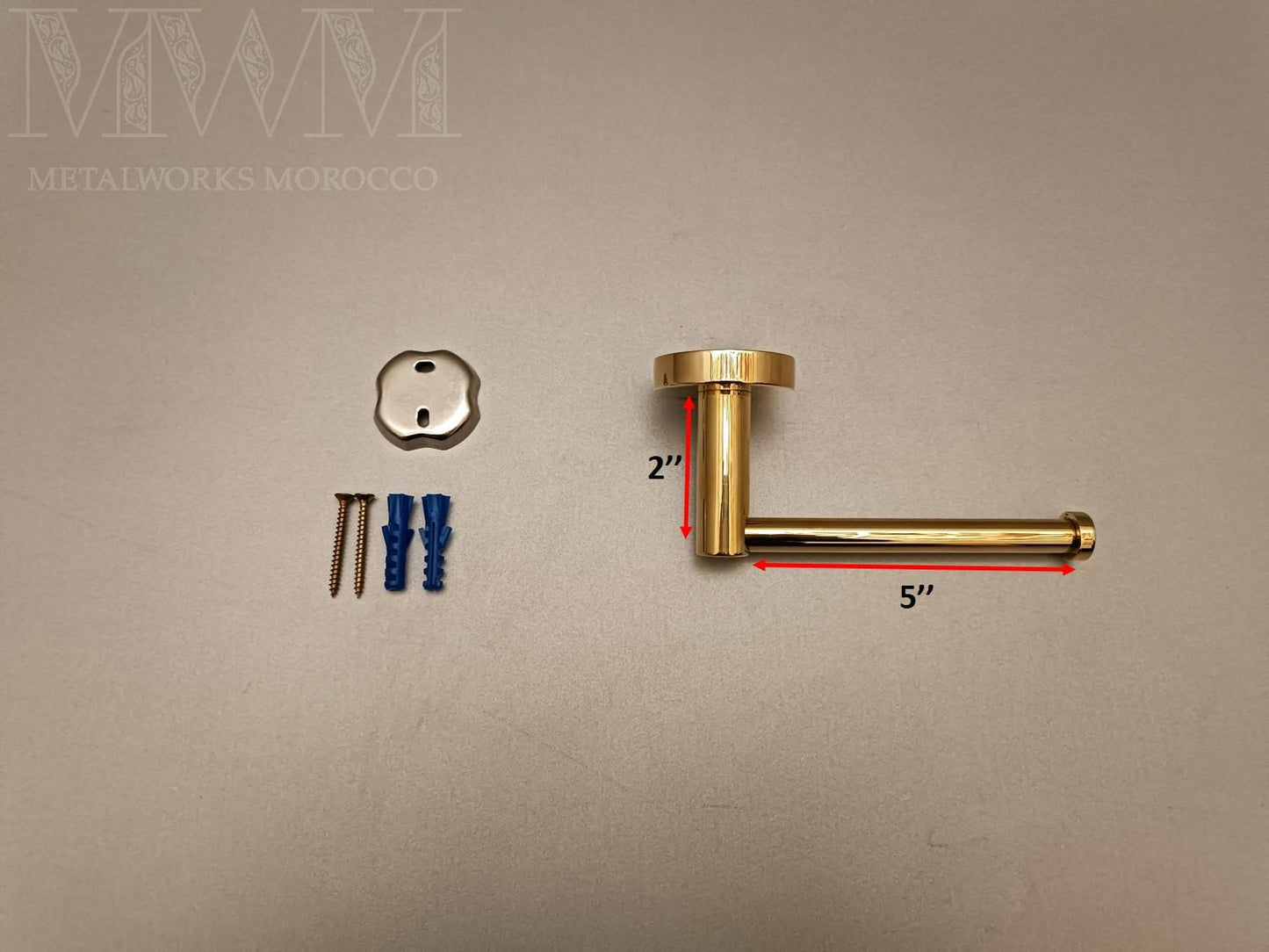 Polished Brass Toilet Tissue Holder