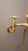 8 inch Brass Wall Mount Kitchen Faucet With Sprayer