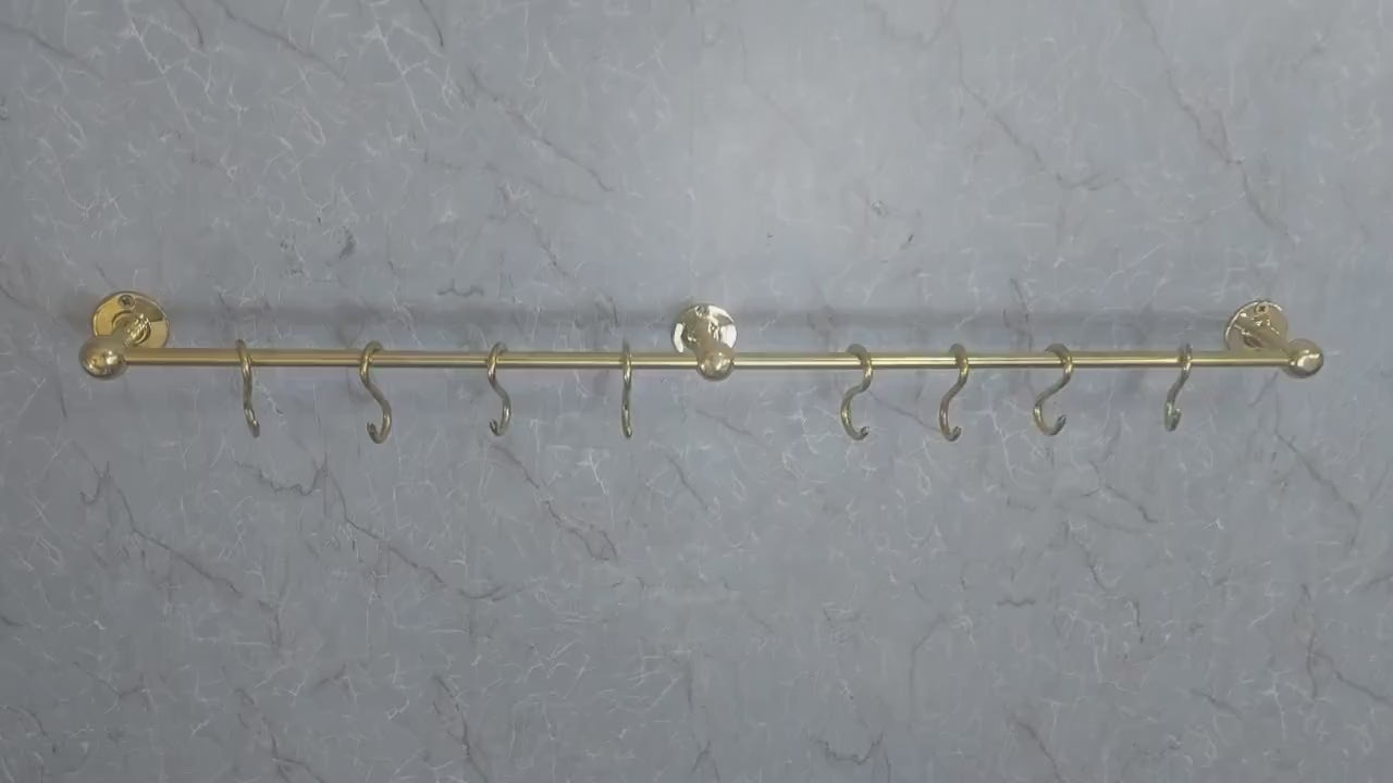 Solid Brass Pot Rack Hooks