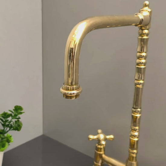 Unique Brass Farmhouse Kitchen Faucet