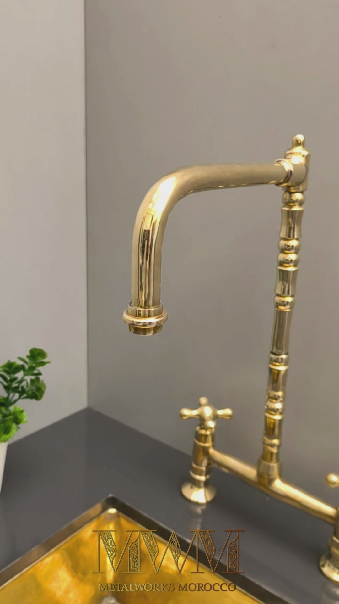 Unique Brass Farmhouse Kitchen Faucet