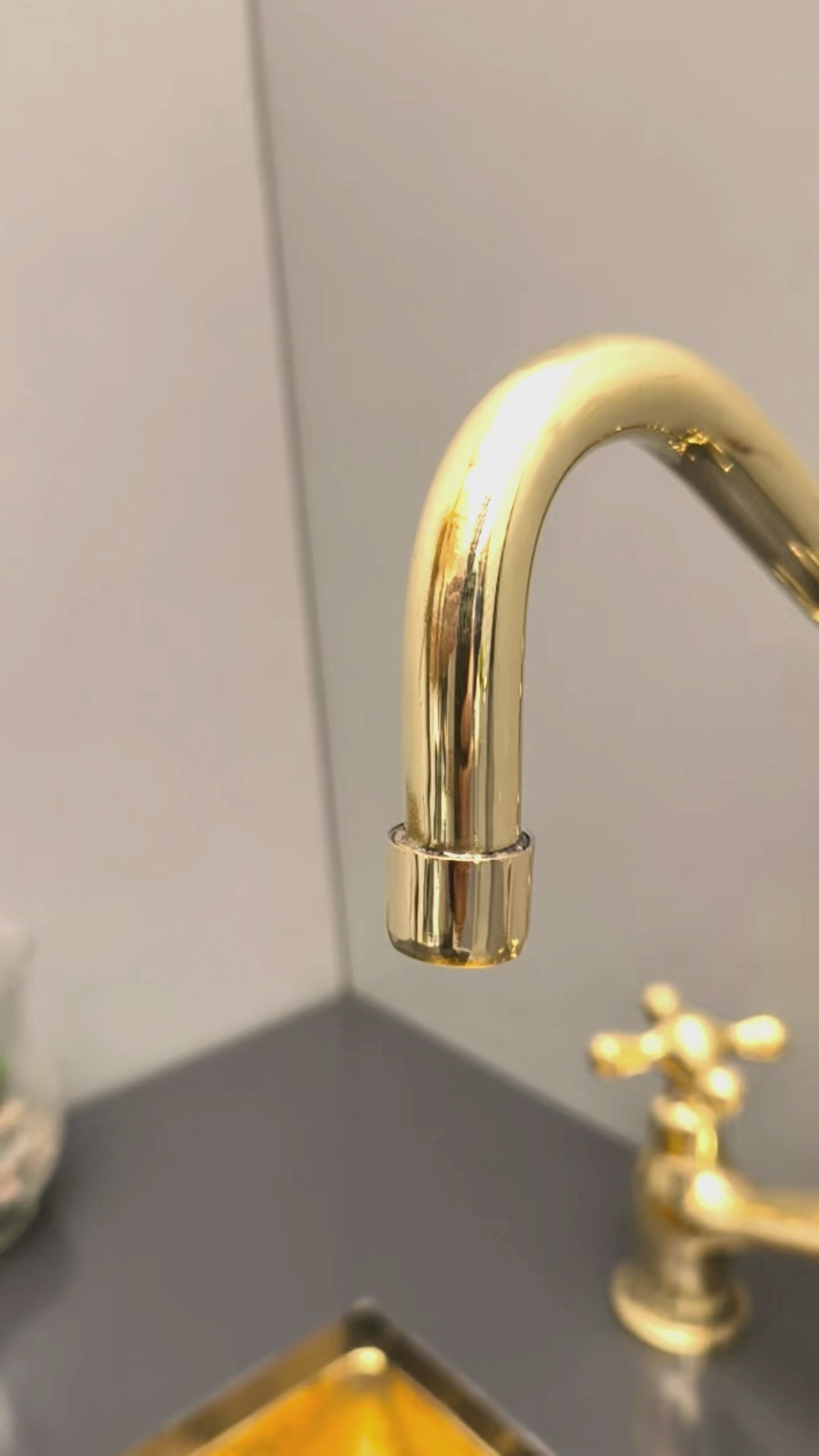 Brushed Brass Kitchen Mixer Tap