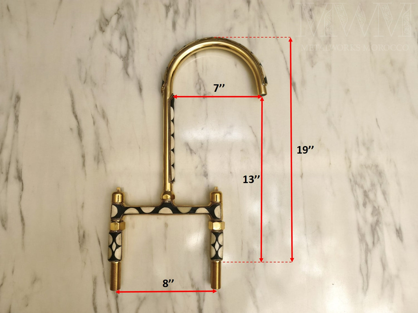 Solid Brass Kitchen Faucet with Resin Inlay