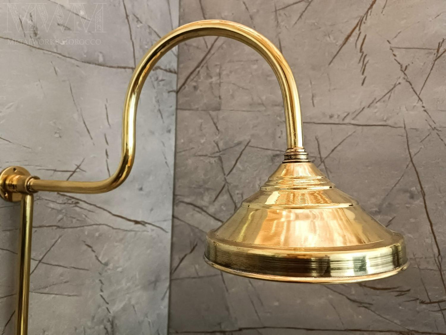 Unlacquered Brass Exposed Shower System