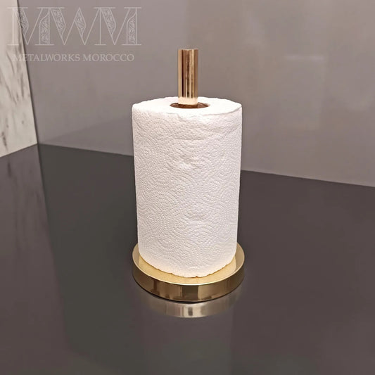 Unlacquered Brass Paper Towel Holder