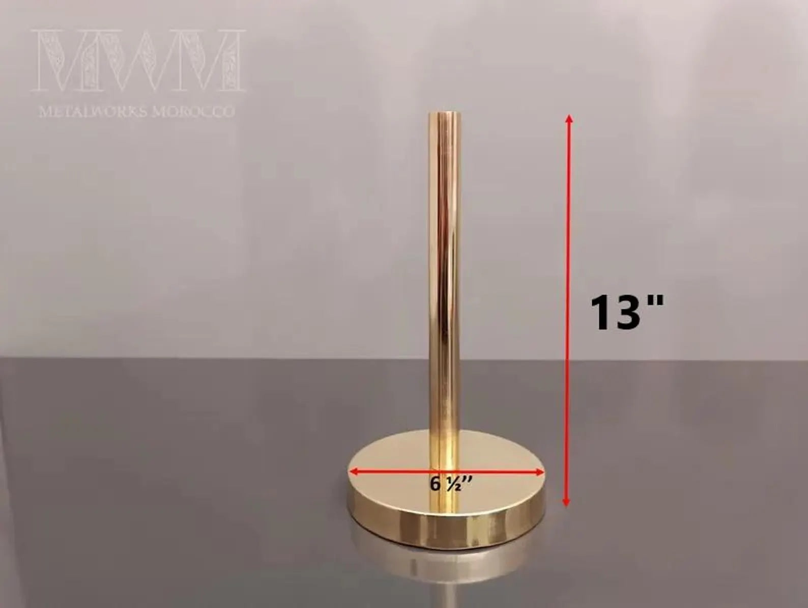 Unlacquered Brass Paper Towel Holder