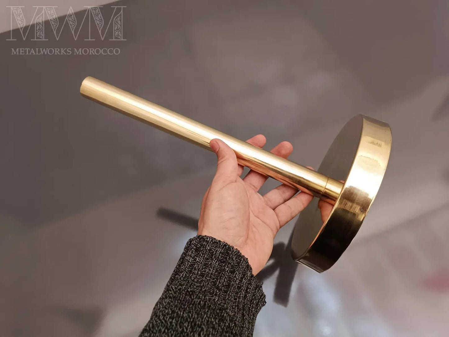 Unlacquered Brass Paper Towel Holder