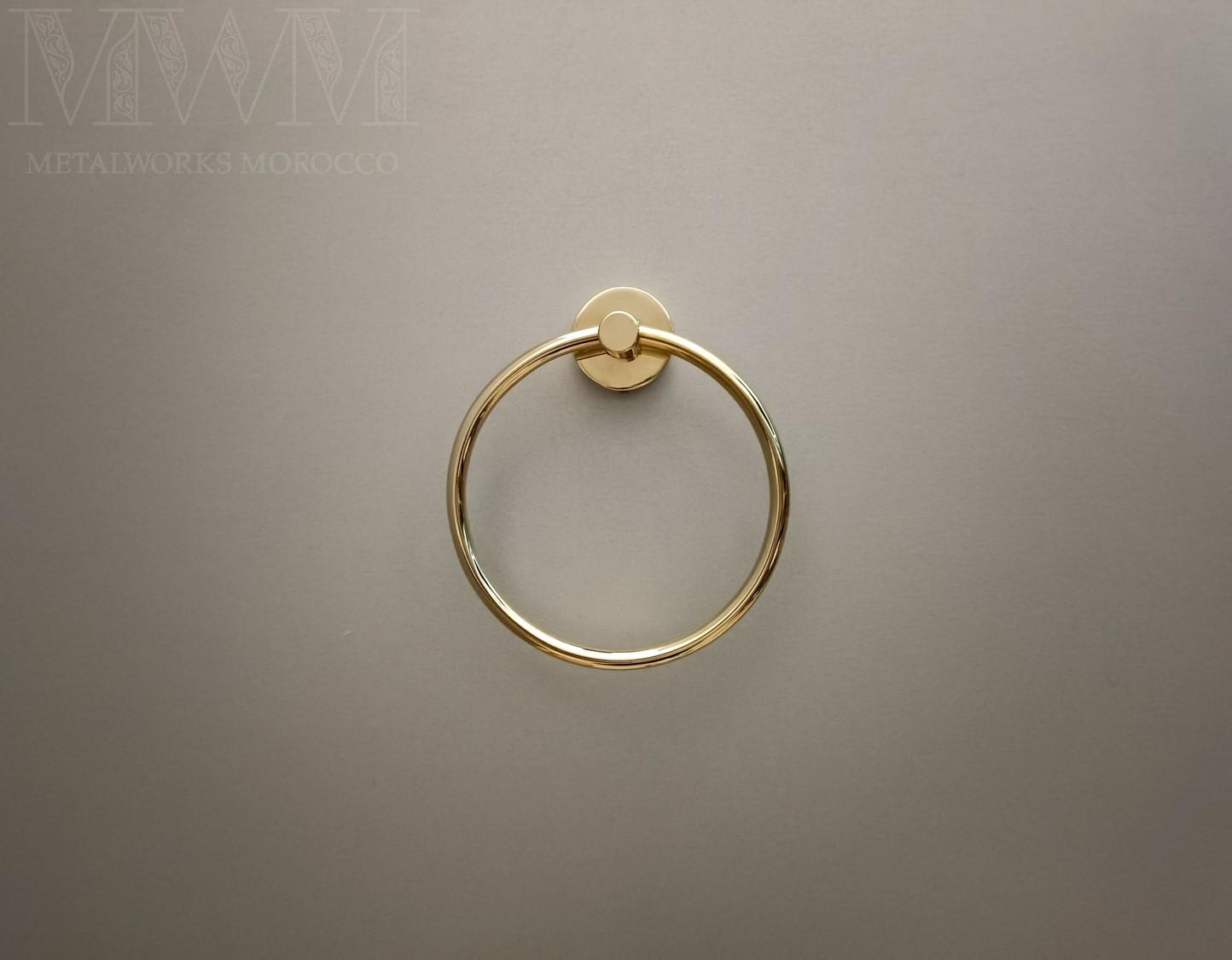 Unlacquered Brass Towel Ring Holder For Bathroom