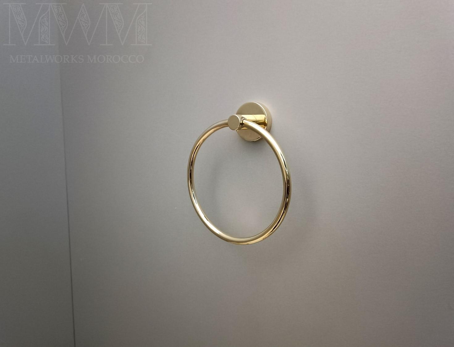 Unlacquered Brass Towel Ring Holder For Bathroom
