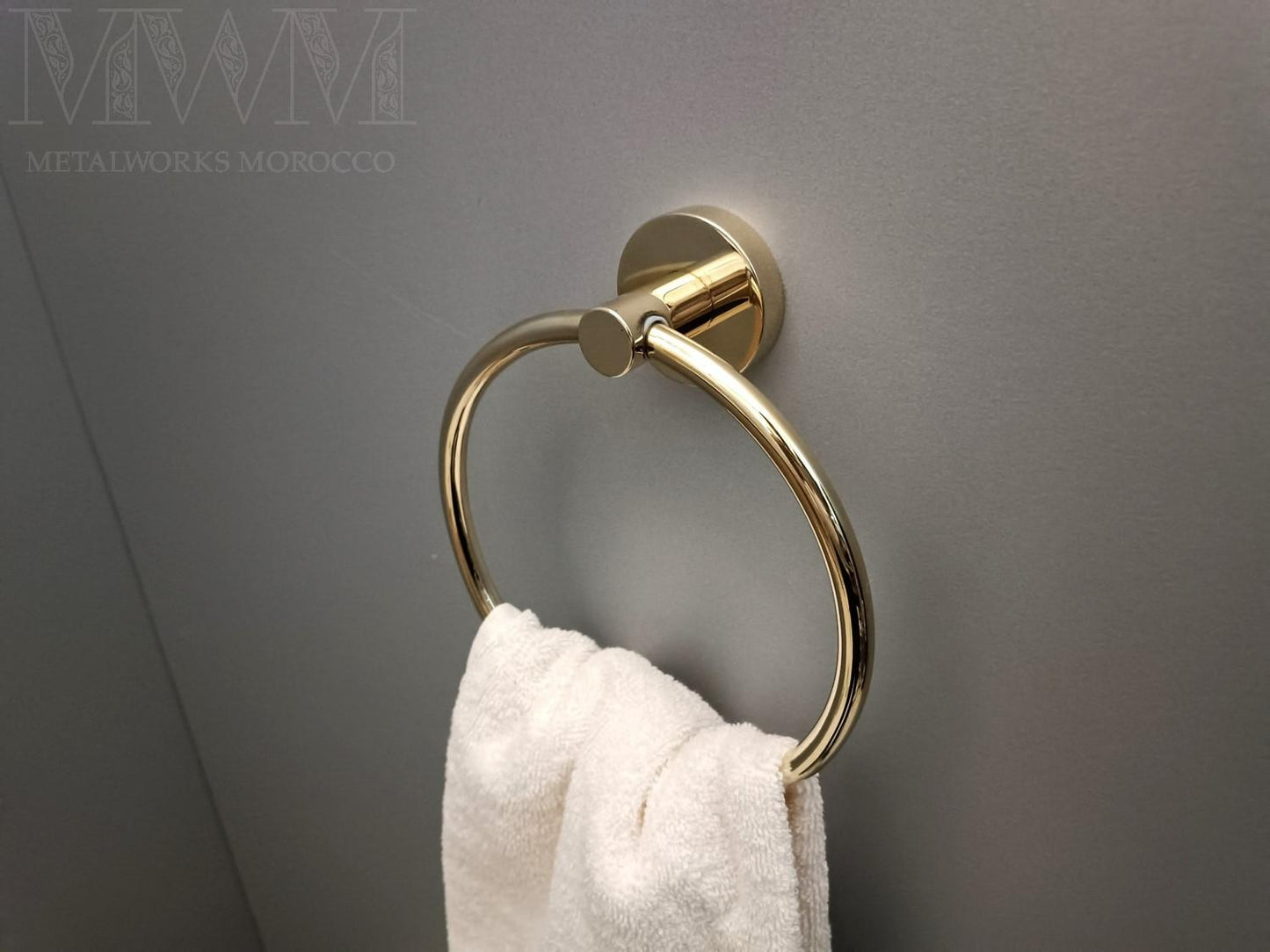 Unlacquered Brass Towel Ring Holder For Bathroom