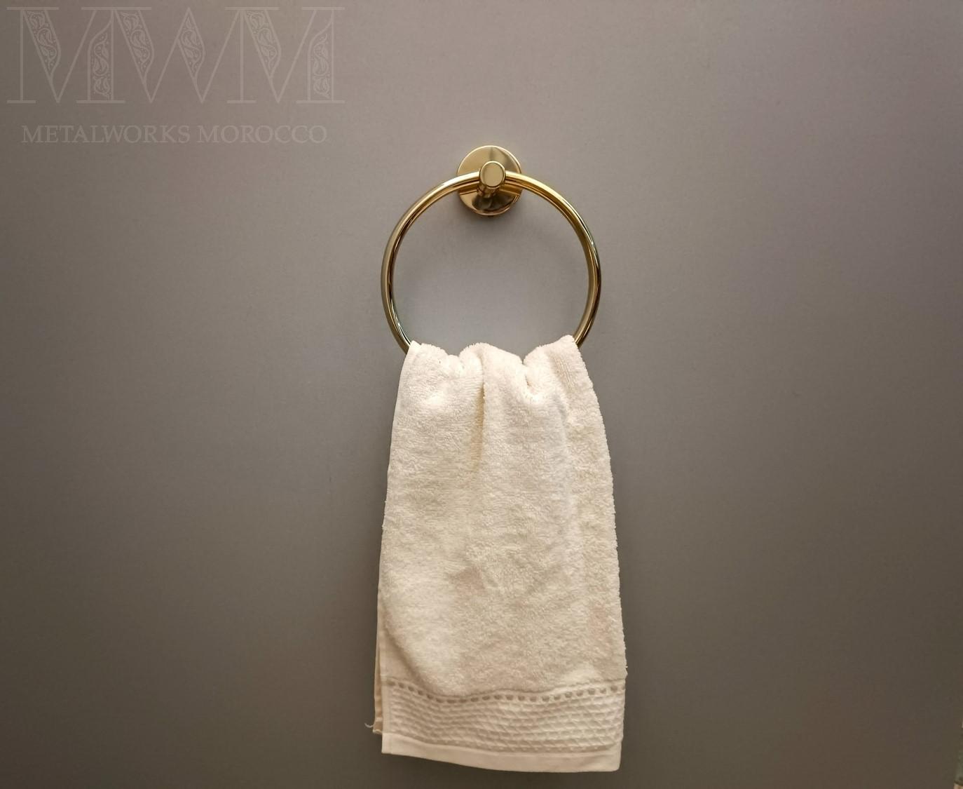 Unlacquered Brass Towel Ring Holder For Bathroom