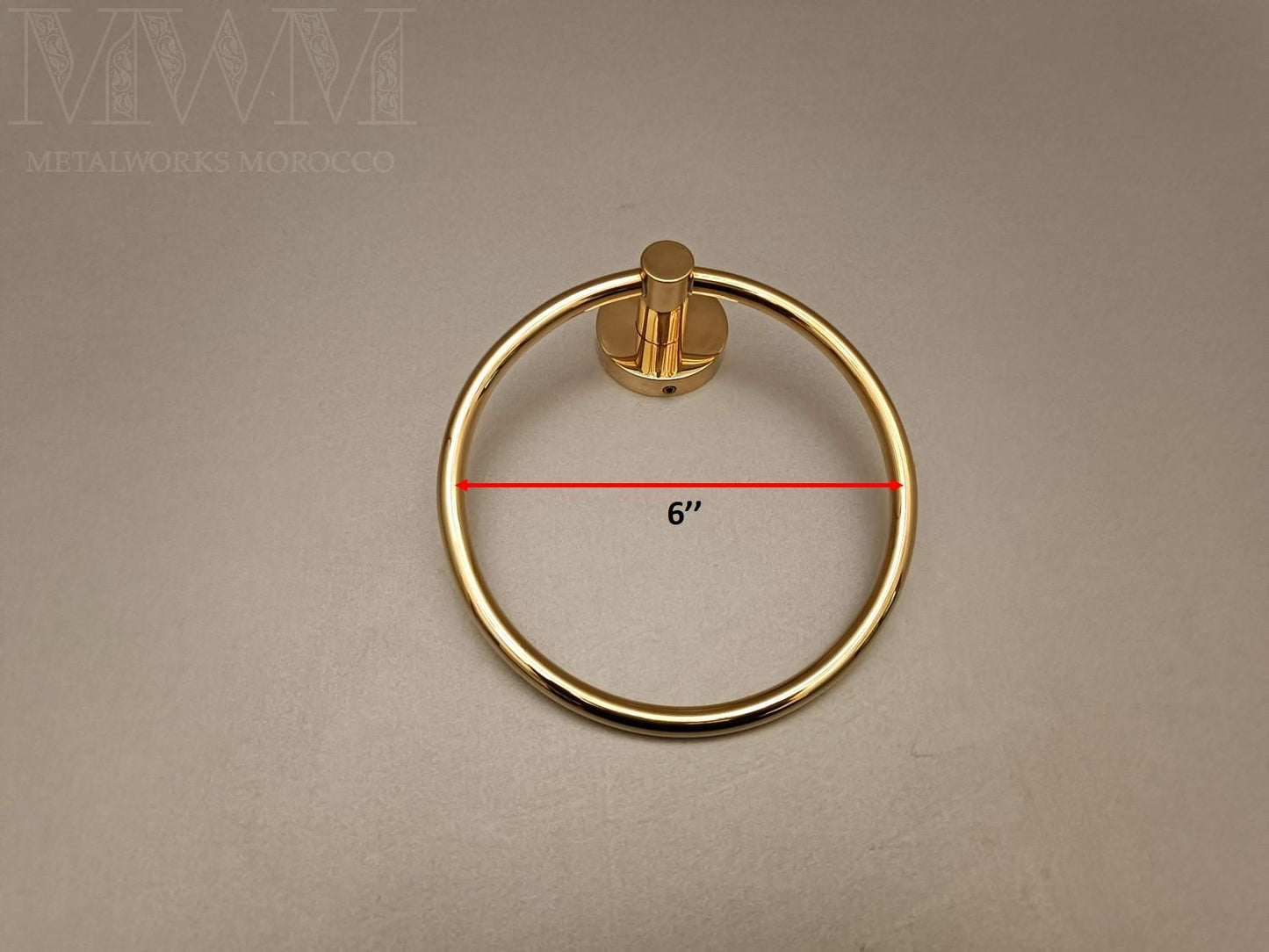 Unlacquered Brass Towel Ring Holder For Bathroom