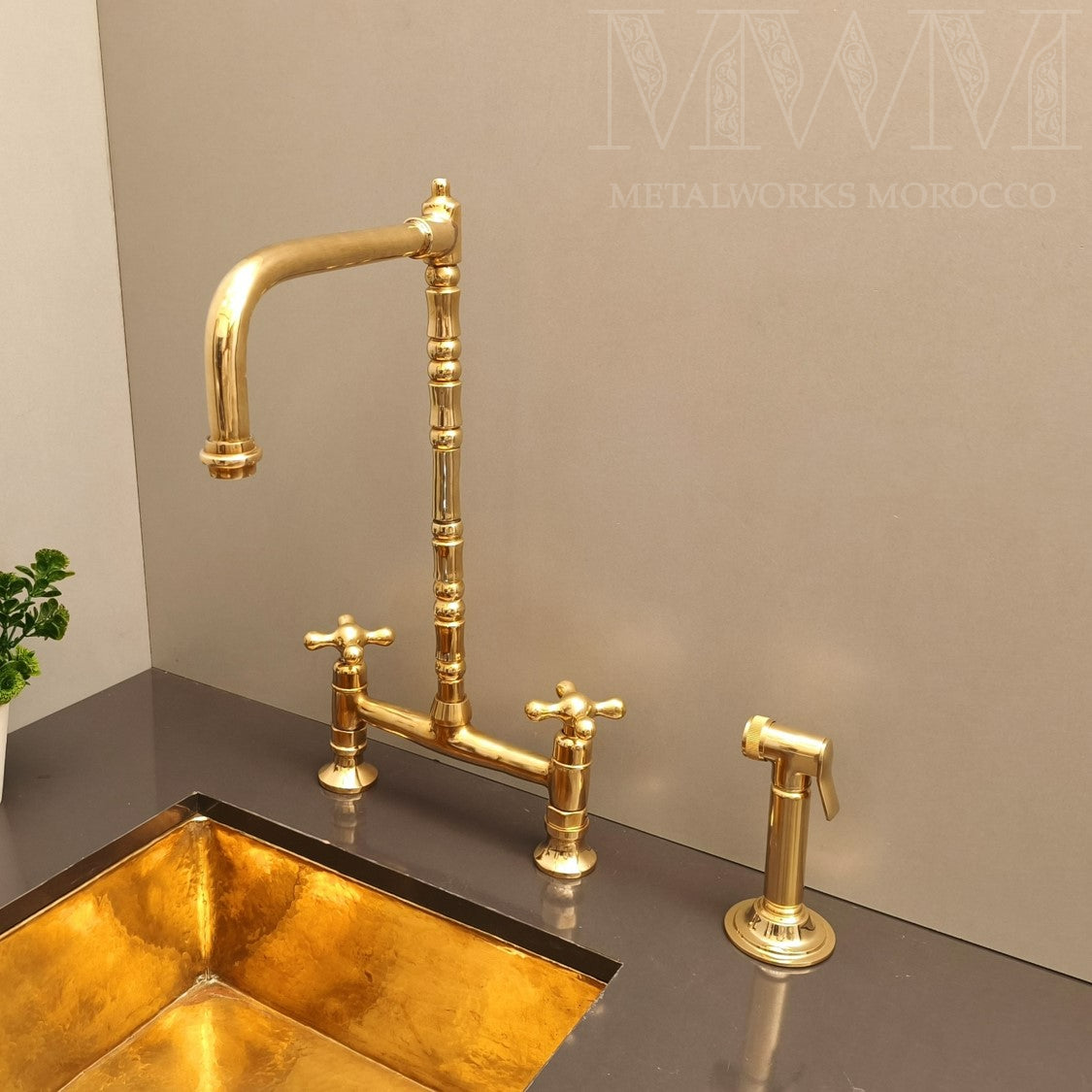 Unique Brass Farmhouse Kitchen Faucet