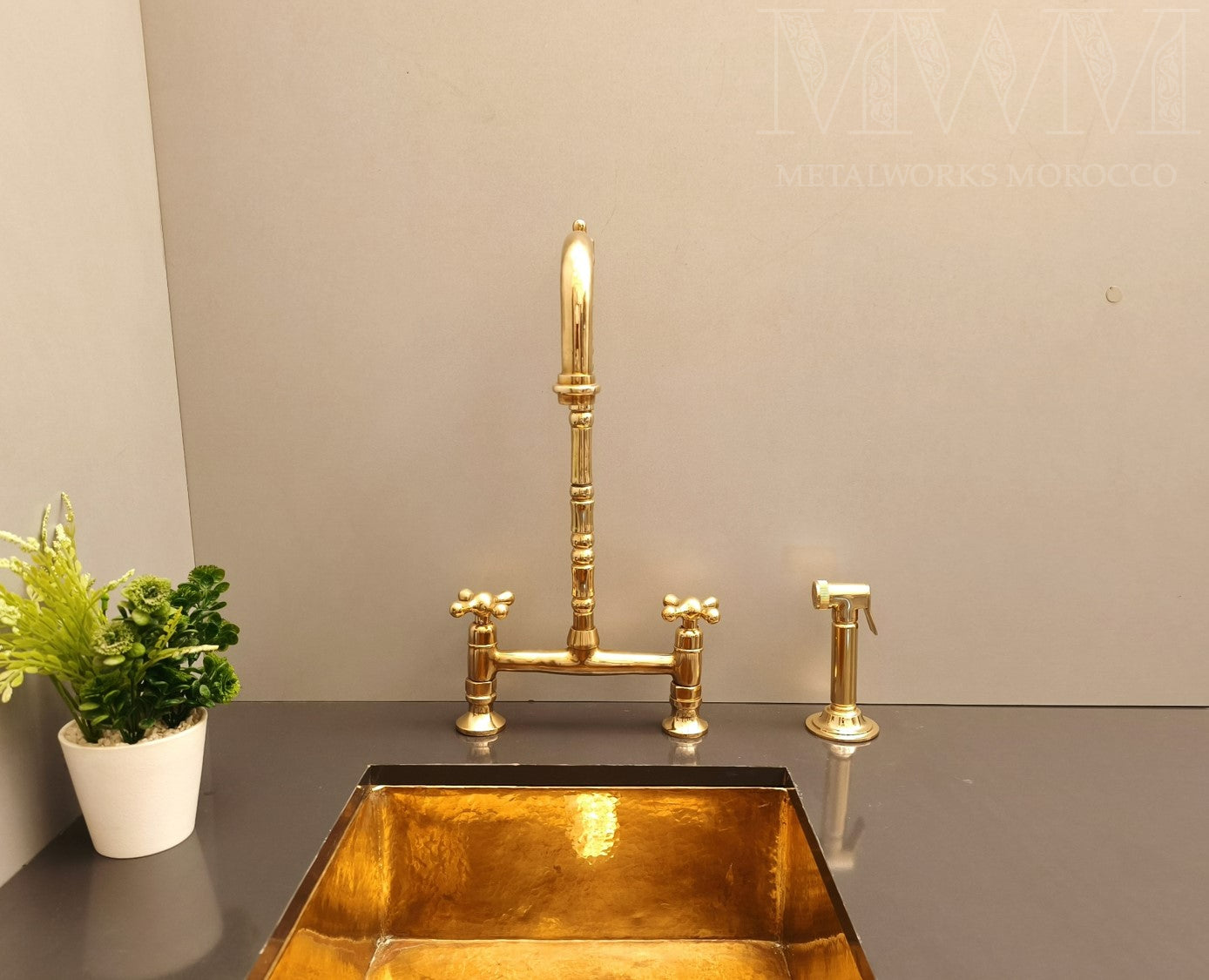 Unique Brass Farmhouse Kitchen Faucet