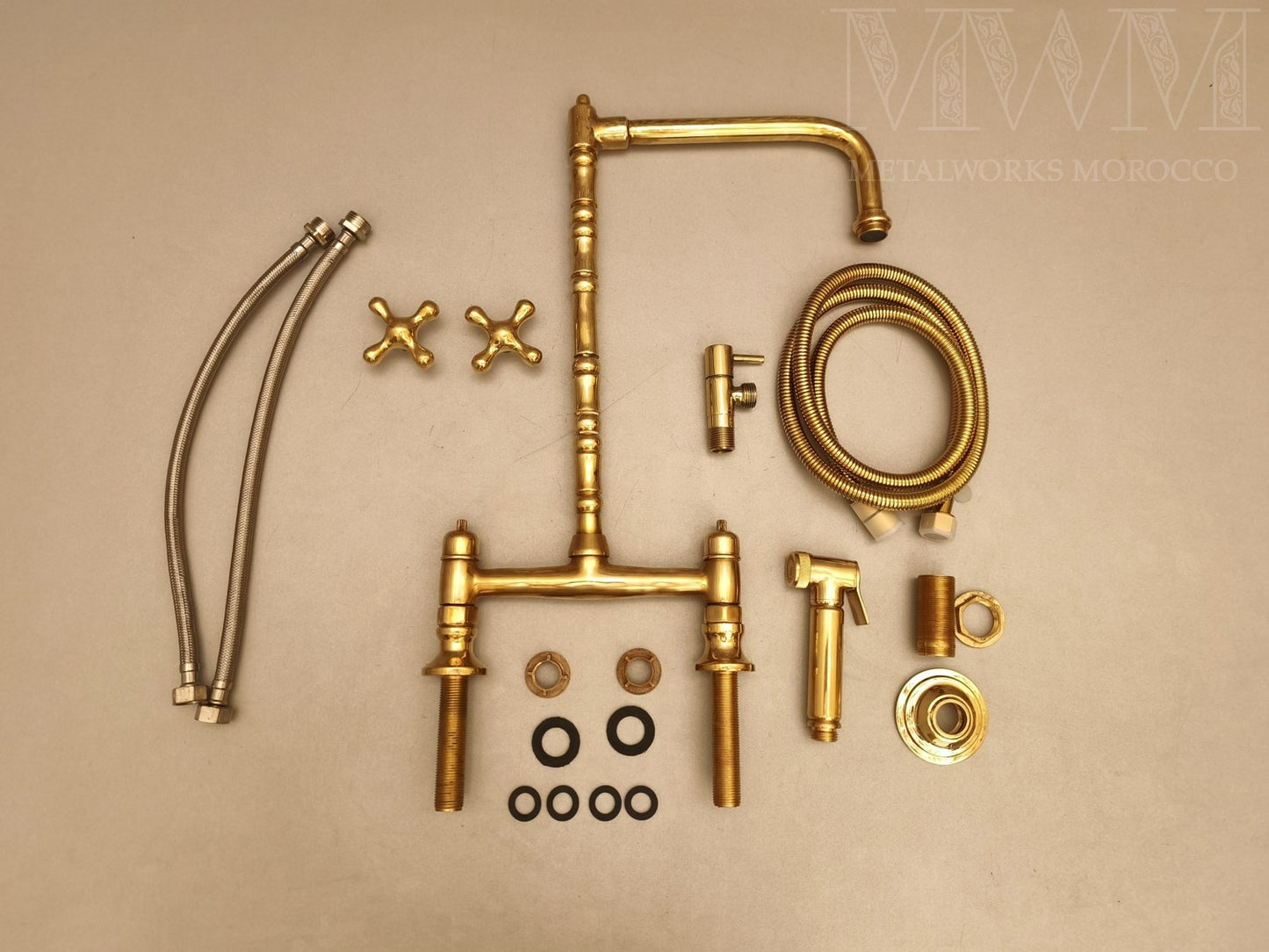 Unique Brass Farmhouse Kitchen Faucet