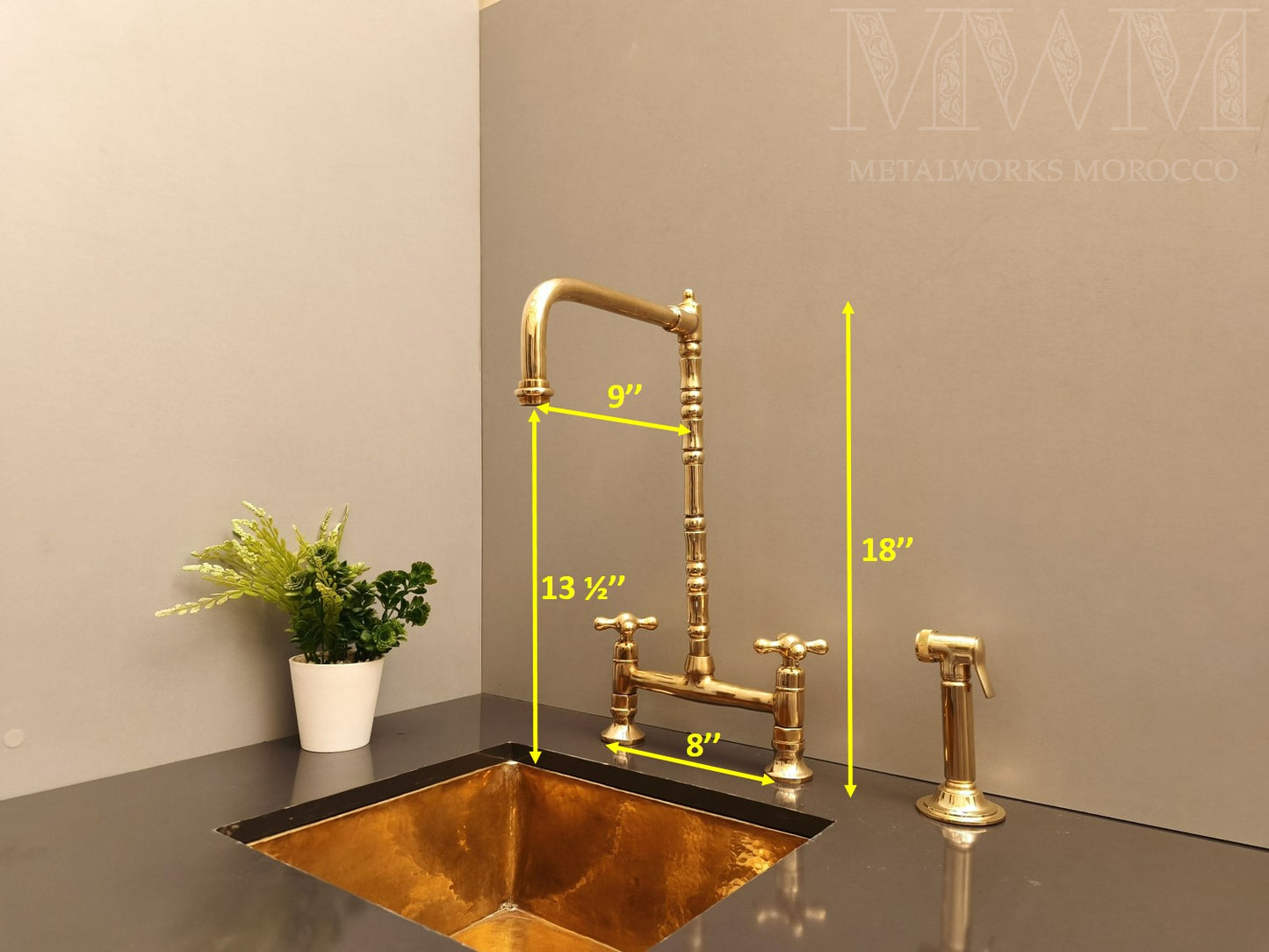 Unique Brass Farmhouse Kitchen Faucet
