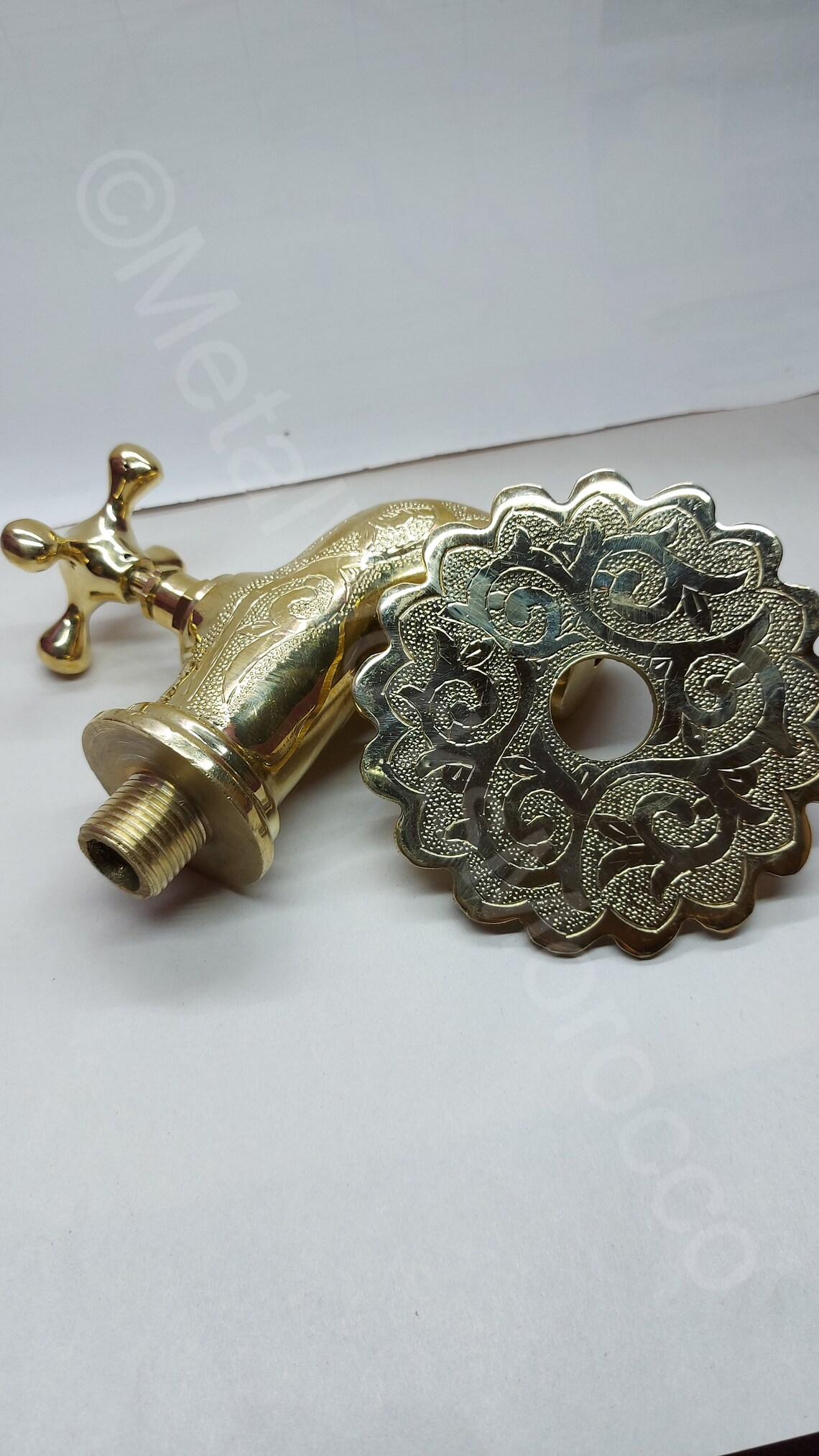 Moroccan Engraved Brass Water Tap