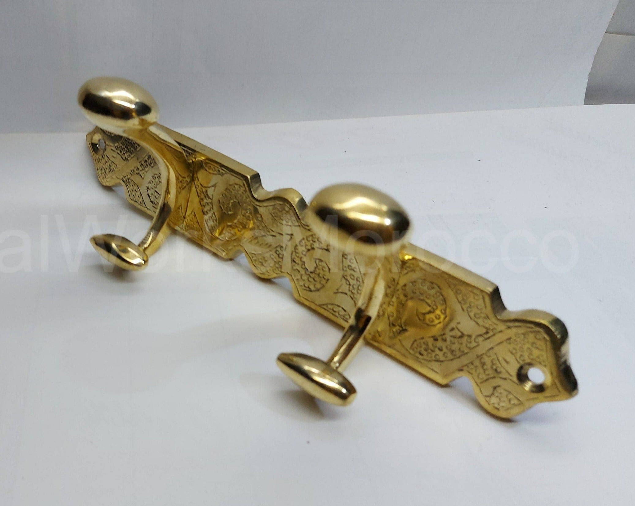 Wall Engraved Rack Brass Coat Rack Wall Mount - Engraved Towel Hooks Bathroom - Coat Hook