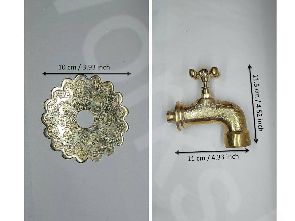 Moroccan Engraved Brass Water Tap