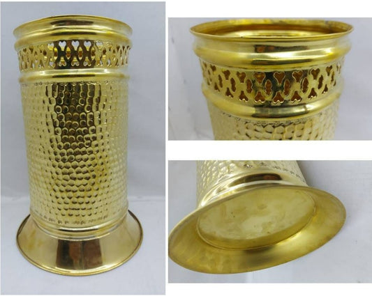 Moroccan Handmade Brass Hammered Trash Can