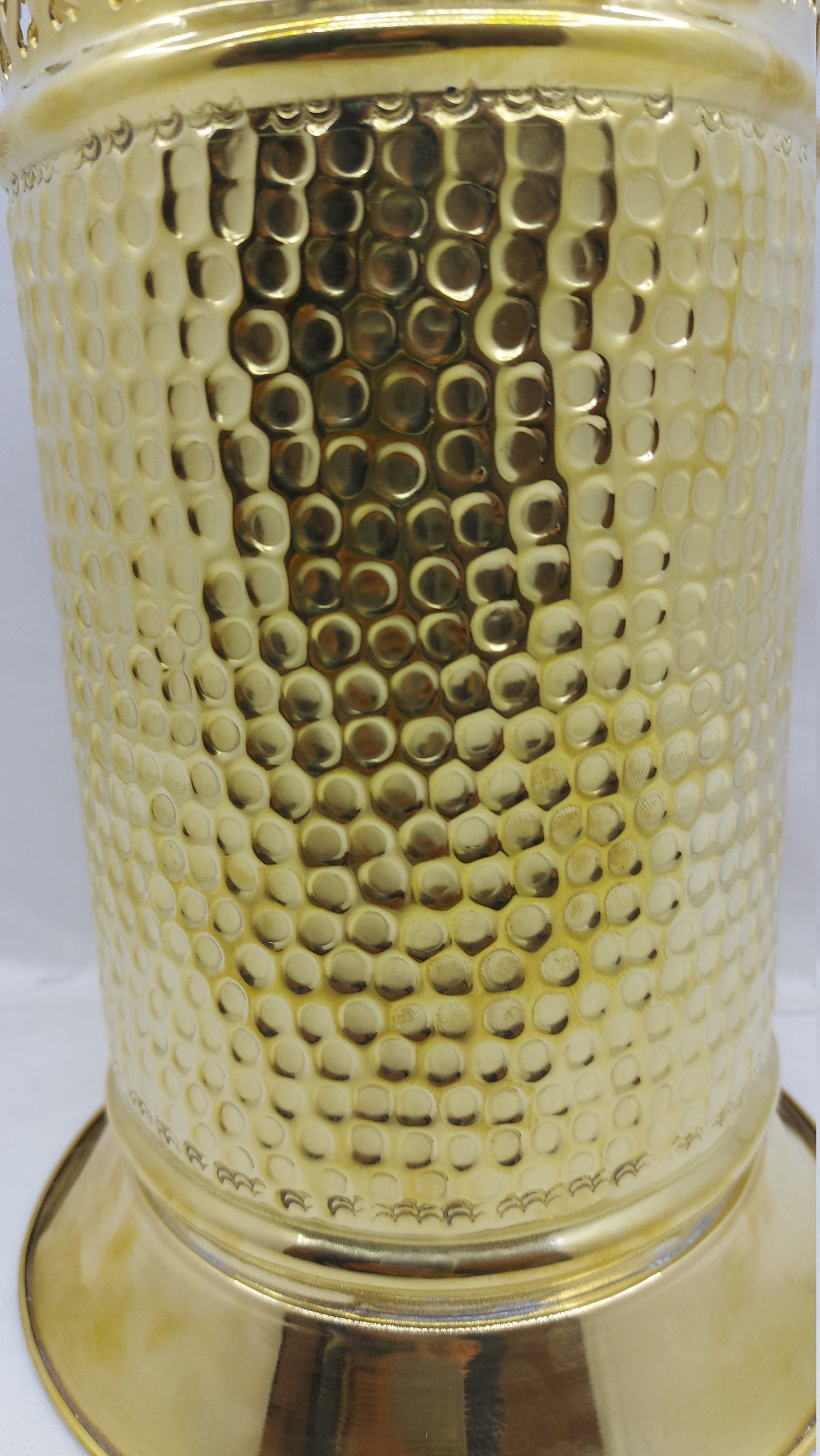 Moroccan Handmade Brass Hammered Trash Can