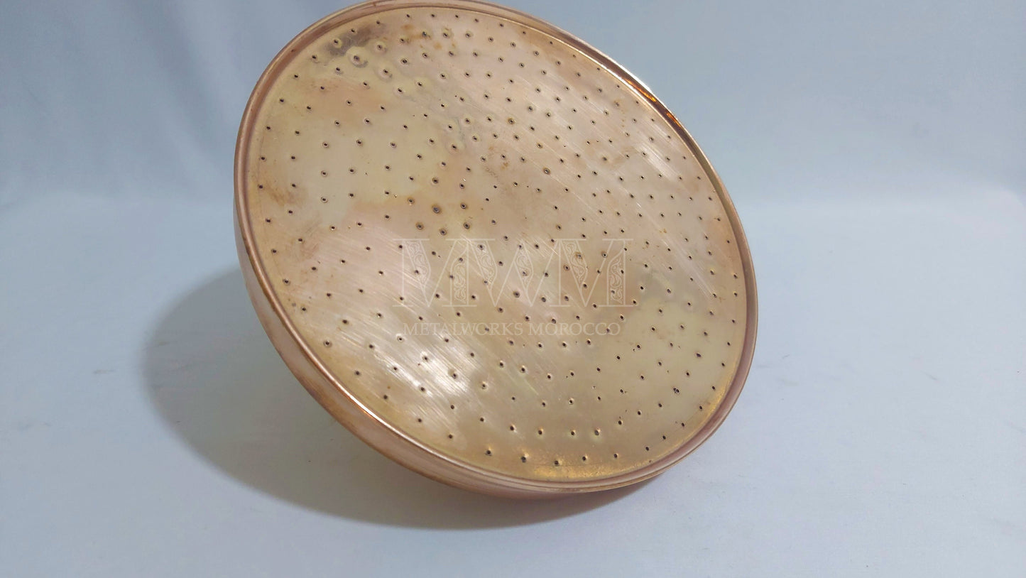 Copper Outdoor Shower Head - Handmade Round Showerhead