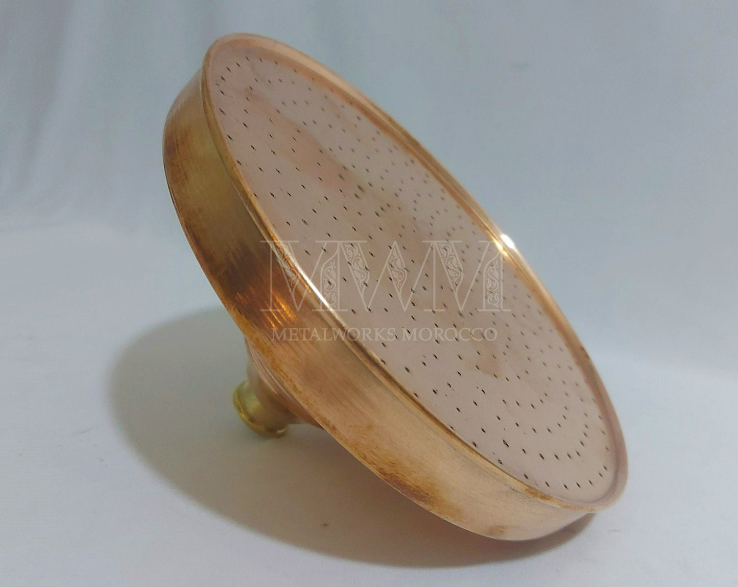 Copper Outdoor Shower Head - Handmade Round Showerhead