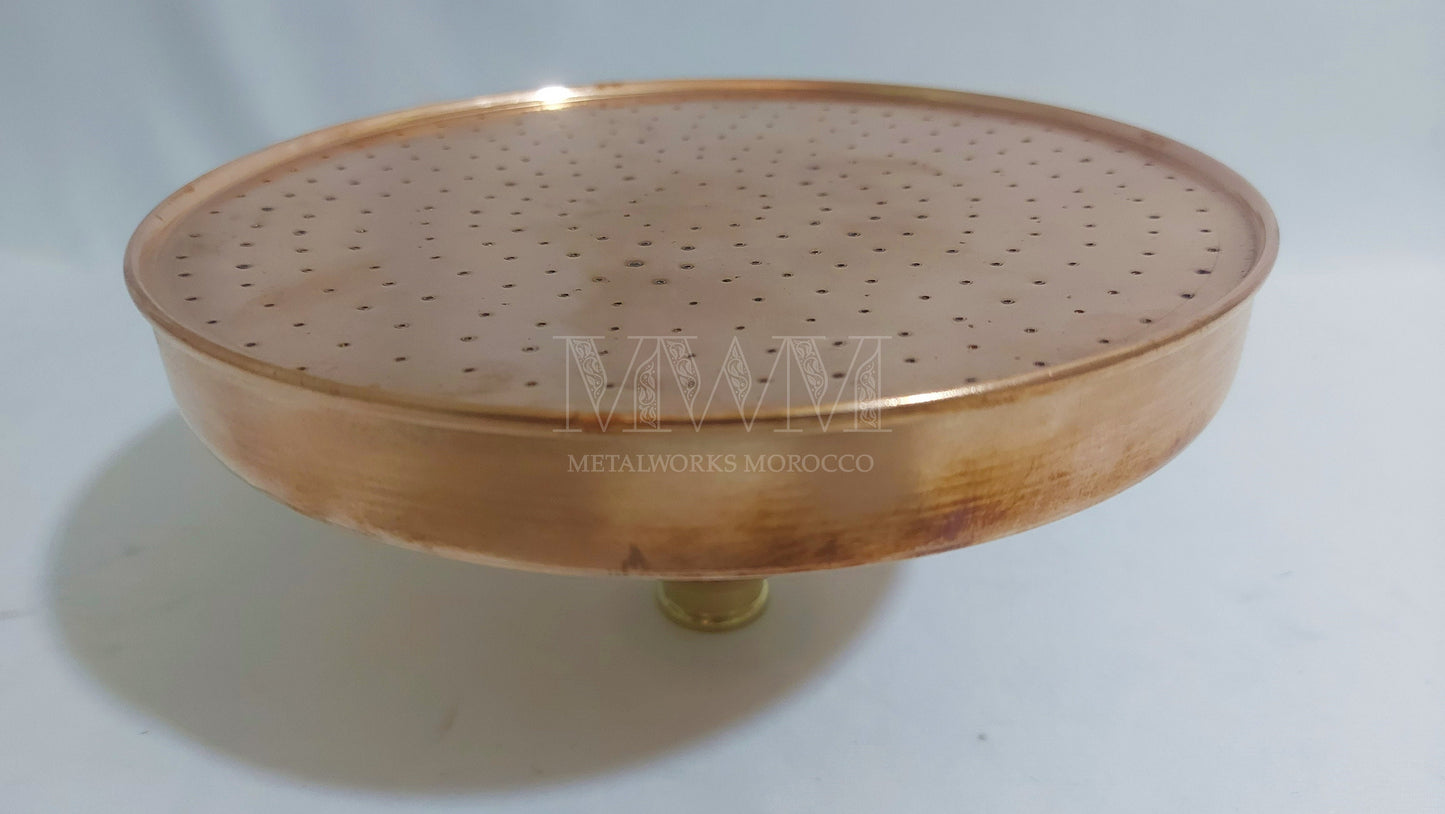Copper Outdoor Shower Head - Handmade Round Showerhead